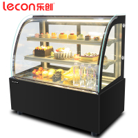 Lecon/乐创 0.9米落地式(黑/白)(弧形/直角)蛋糕柜1展示柜商保鲜冷藏熟食柜寿司LC-DDG05商用冷藏展示柜