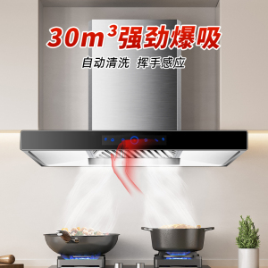 欢呼好太太 新款抽油烟机触控式欧式30立方大吸力脱排油烟机易清洁免拆洗 顶吸式T型家用单机 企业价单烟机 165T-2
