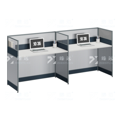 臻远 ZYGW-025职员桌办公桌屏风工作卡位直排双人位