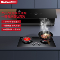 红日(RedSun)家用侧吸式油烟机 25立方大风量 70%高热效 一级能效烟灶套装 JEM26H+EM618B天然气