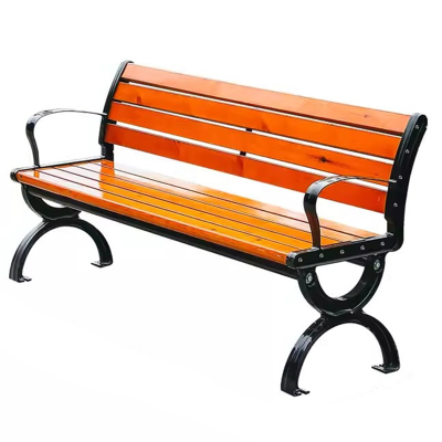 迅迈 1.8米公园椅户外长椅室外长条凳小区庭院露天休闲防腐实木塑木靠背座椅