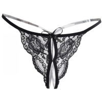 女士蕾丝性感开档免脱丁字裤女式情趣内裤三角内裤透明露毛女人情趣内衣均码破洞透视诱惑男士夫妻性生活长夜漫漫成人计生女性用品