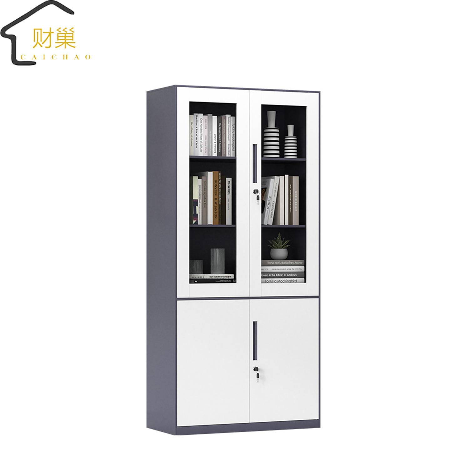 财巢 大器械文件柜灰白色 1850*900*400mm /台