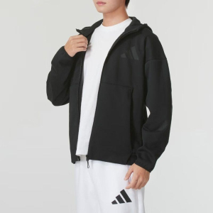 adidas/阿迪达斯男装 针织连帽外套新款跑步训练运动夹克JE7538 C
