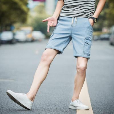 夏季弹力牛仔5分裤短裤纯棉工装多袋男式牛仔裤中裤CYLLSUPER