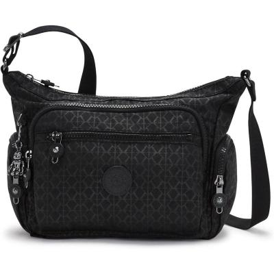 Kipling凯浦林斜挎包女轻便实用时尚百搭黑色图案装饰多口袋