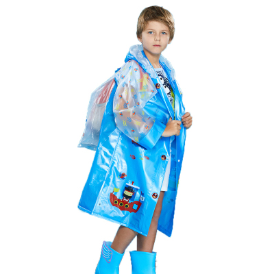 儿童雨衣男童幼儿园小学生帽檐上学雨披女童全身宝宝连体恐龙小童
