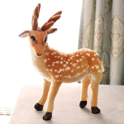 仿真狗狗公仔毛绒玩具动物大狼狗玩偶站姿狗趴姿狗摆件整蛊男梅花鹿(站姿)60cm