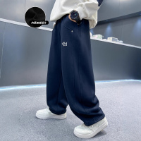 男童加绒裤子秋冬一体绒卫裤新款大儿童长裤冬装运动裤潮酷