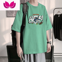 七斓夏季短袖t恤男港风ins百搭宽松情侣内搭韩版五分半袖打底上衣