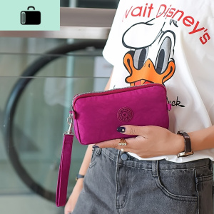 新款女士布艺大容量尼龙长款零钱包卡包手拿包手包钱袋女包包NEW LAKE