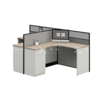 臻远 ZYGW-077职员桌办公桌屏风工作卡位 T型双人位