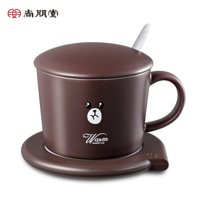 尚朋堂N01咖啡色款暖暖杯加热杯垫电热55度保温水杯牛奶自动恒温宝底座智能板