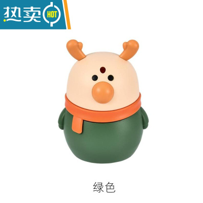 敬平牙签盒家用个性创意自动弹出牙签筒便携随身客厅按压式牙签罐 绿色[小鹿]1个装