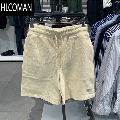 HLCOMANZA TAORZ欧美男女同款2025夏季潮牌休闲运动纹理宽松五分短裤