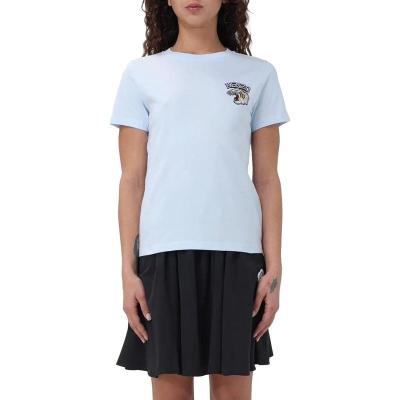 KENZO女士圆领短袖T恤蓝绿色春夏季简约休闲潮牌风格