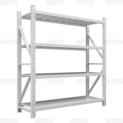 洛泰远 仓储货架库房置物架重型货架灰白色主架1500*600*2000mm/500kg