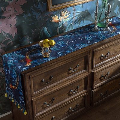 家柏饰(CORATED)电视机茶几洗衣机长方形搭巾盖巾餐桌布茶几桌布桌旗B电视柜布-40*280cm