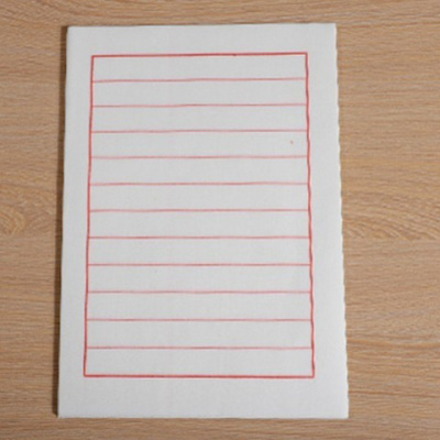 宣纸信笺仿古白色毛笔小楷书法硬笔字抄录信纸半熟宣竖格方格横格白色横格（8分熟）400张