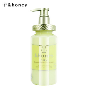 安蒂花子(&honey)护发素日本进口水感丰盈樱花护发素无硅油洗发露改善毛躁头皮护理 蜂蜜润养护发素445g