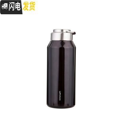 三维工匠大容量保温杯男女便携水杯茶杯子1000户外车载304全不锈钢水壶 全钢900咖色收藏送杯套