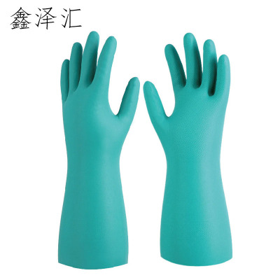 手套 家务手套丁腈橡胶手套劳保家务洗碗清洁工业防油水耐酸碱耐磨耐用丁晴手套 S码