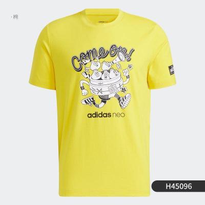 Adidas/阿迪达斯正品Neo2021年夏季男子印花时尚运动T恤H45096