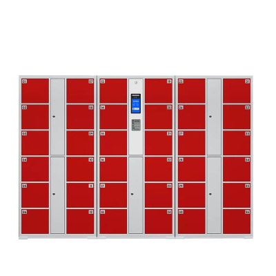锦北电子存包柜商场超市智能物品寄存柜员工衣物储存柜 36门人脸识别