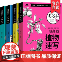 随身画速写本套装 全四册 零基础速写教程人物动物风景植物速写铅笔画手绘自学入门教材临摹书初学入门速写素描练习湖南美术出版