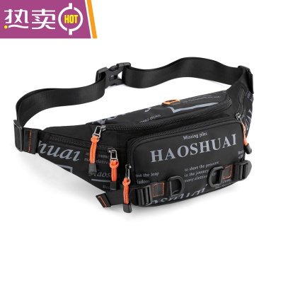 NEWLAKE新款户外男士腰包多功能大容量ins潮流防水尼龙布斜跨男时尚胸包斜挎包男