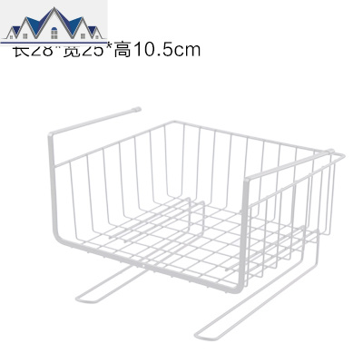 厨房收纳架子铁艺置物架整理架衣柜橱柜下挂架隔层挂篮壁挂储物架 三维工匠