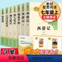 全套7册]七年级上册必读名著 人教版 [正版]猎人笔记湘行散记镜花缘白洋淀纪事原著初中生七年级上册必读书人民教育出版社初