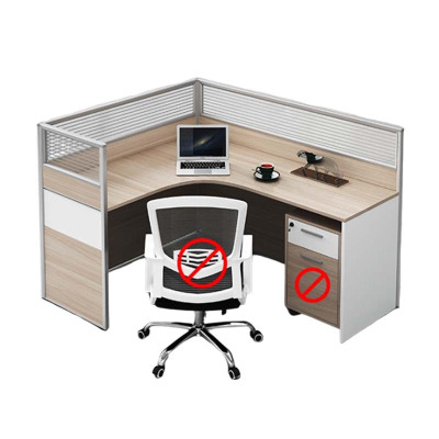 DXBG职员屏风办公桌椅组合办公室财务桌隔断员工桌椅组合单人位(不含柜椅)