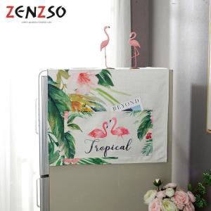 家柏饰(CORATED)北欧INS风布艺罩布鱼单双对三开冰箱盖布巾火烈鸟