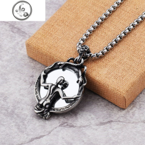 。戴在脖子上的个性十二星座吊坠男士项链韩版首饰钛钢饰品 JiMi