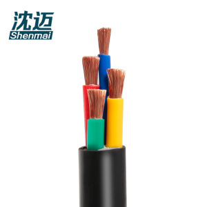 沈迈 铜芯软电线 ZC-VVR-0.6/1kV-3*6+1*4平方 1米