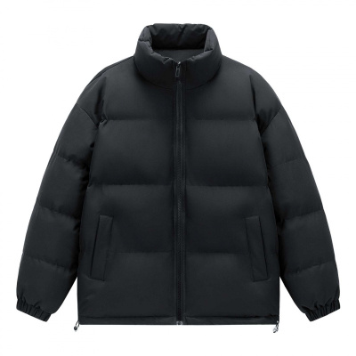 冬季新款棉衣男宽松加厚保暖棉服立领纯色面包服百搭棉袄男士外套