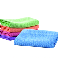 欧立特 擦玻璃布镜子清洁鱼鳞百洁布抹布不留痕吸水不掉毛 白色 450*450mm