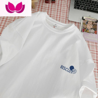 七斓白色t恤女夏季oversize宽松短袖ins港味复古chic上衣遮肉显瘦