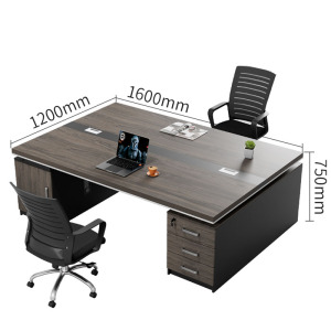 黎珞兴双人电脑桌+(短侧柜)+2椅子 张