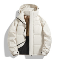 男装新款羽绒服公版石墨烯黑金保暖潮流时尚连帽纯色青年羽绒服男