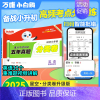 [语文]五年真题分类卷1 小学升初中 [正版]2025小白鸥星空小升初真题卷语文数学英语毕业升学重点中学招生真题超详解小