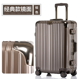 罗恩Ronoen拉杆箱铝框万向轮行李箱学生皮箱子旅行箱20/22/24/26/29英寸网红ins男女登机托运密码箱防刮硬