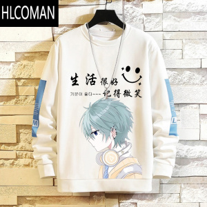 HLCOMAN卫衣男加绒新款长袖t恤男装p暖上衣服大码秋衣冬季国潮圆领打底