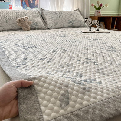 夏天A类母婴级冰丝2026新款冰豆豆凉席子冬夏两用床单床笠可机洗a