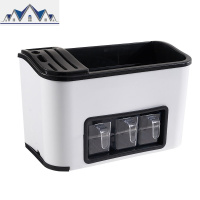 厨房用品家用大全调料盒架子多功能刀架置物架台面油盐酱醋收纳架 三维工匠