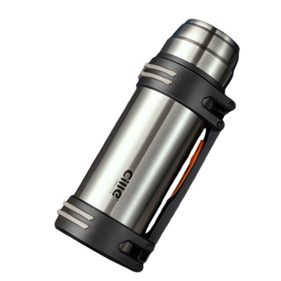 希乐保温杯1200ml大容量不锈钢户外便携本色DS-035