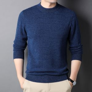 男装羊绒衫男秋冬新款绵羊毛半高领套头山羊绒男士针织衫_337