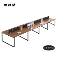 盛铁达 办公桌带挡板 4800*1200*750mm STD-XTBG23 张