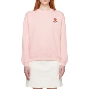 高田贤三(Kenzo)纯棉圆领刺绣徽标女运动卫衣春秋百搭套头休闲宽